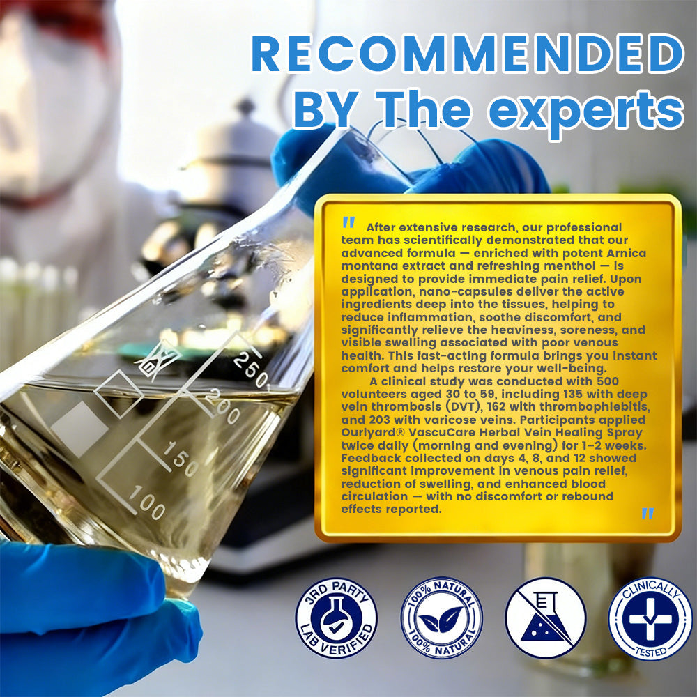 🇬🇧✅✅Ourlyard® VascuCare Vein Healing Spray(Designed for Varicose veins, Spider veins, Deep vein Thrombosis, Chronic venous insufficiency, Venous ulcers, Thrombophlebitis and other venous issues)