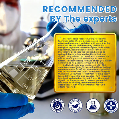 🇬🇧✅✅Ourlyard® VascuCare Vein Healing Spray(Designed for Varicose veins, Spider veins, Deep vein Thrombosis, Chronic venous insufficiency, Venous ulcers, Thrombophlebitis and other venous issues)