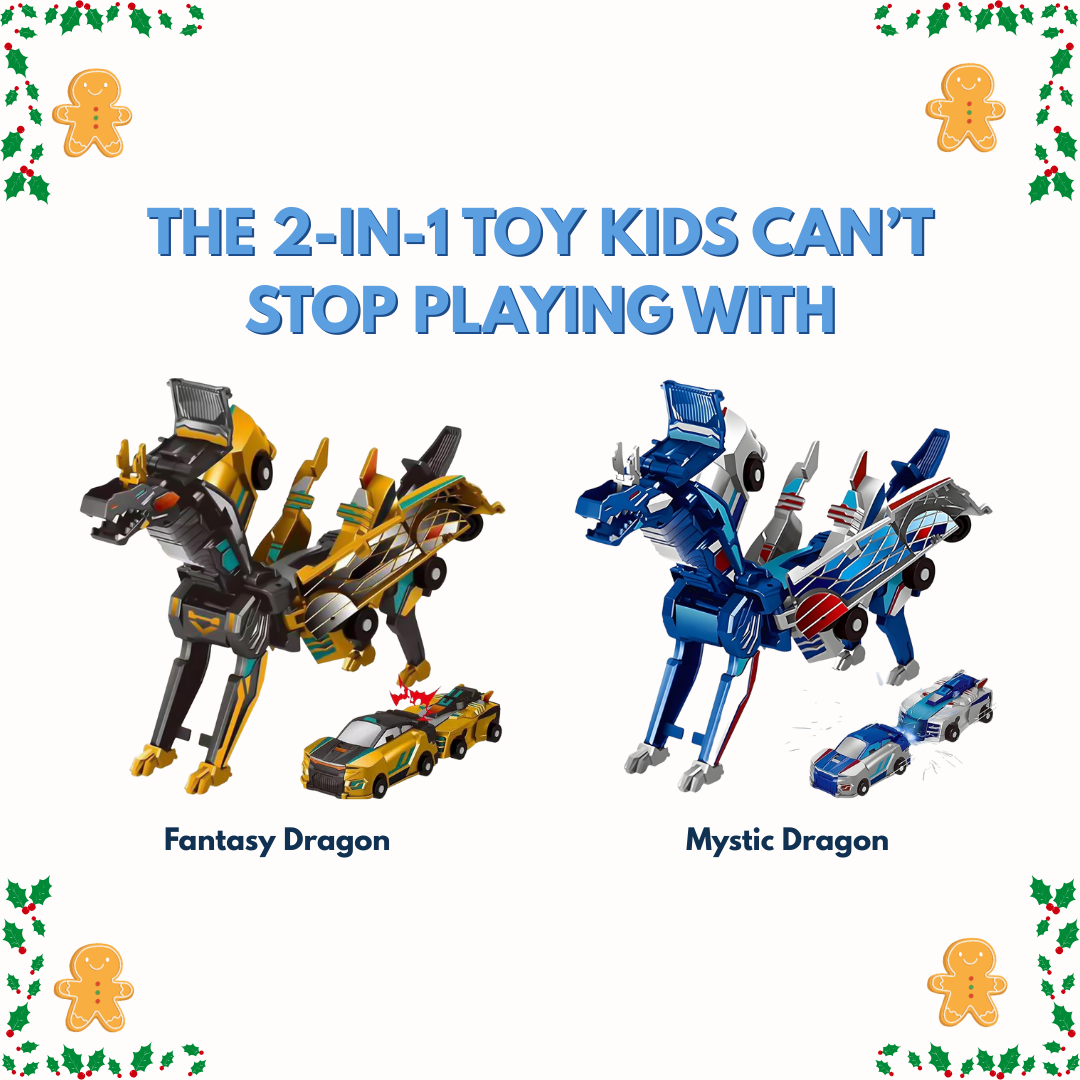 🎄Limited Xmas Edition: Mystic Dragon & Unicorn Transformer — 60% OFF!