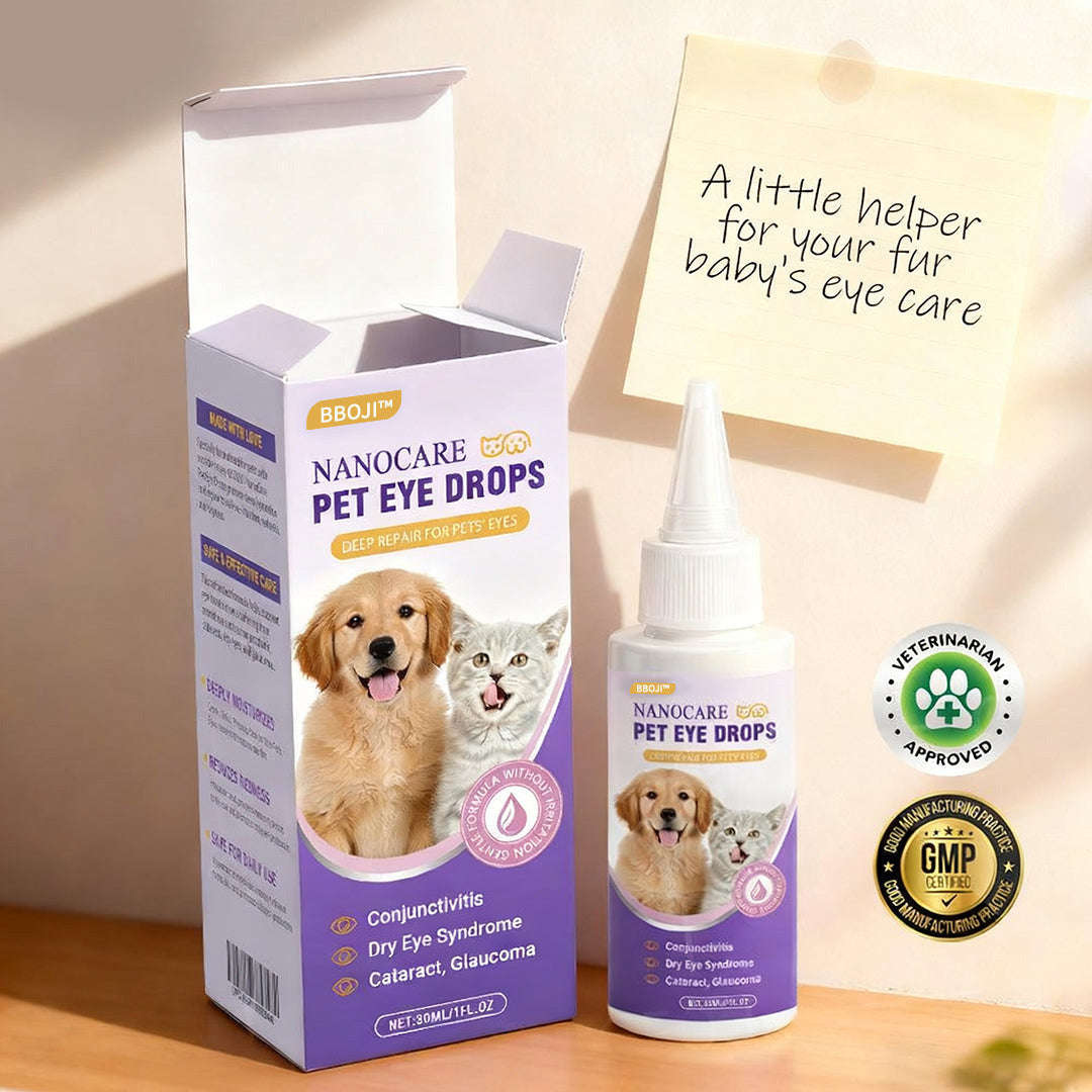 👩‍⚕️ BBOJI™ NanoCare Pet Eye Drops ☑️  Relieves Conjunctivitis, Dry Eyes, Cataracts, and Keratitis🐶