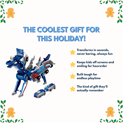 🎄Limited Xmas Edition: Mystic Dragon & Unicorn Transformer — 60% OFF!