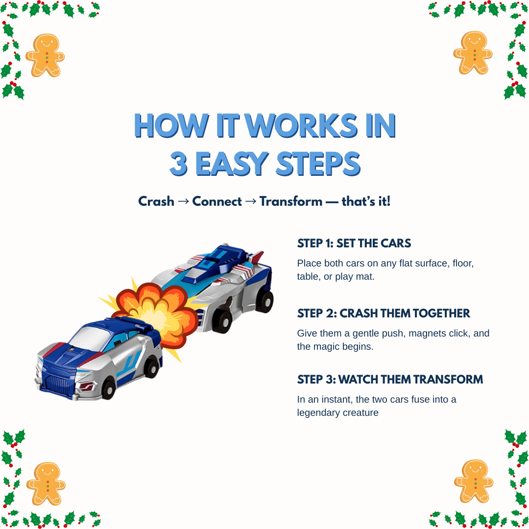 🎄Limited Xmas Edition: Mystic Dragon & Unicorn Transformer — 60% OFF!