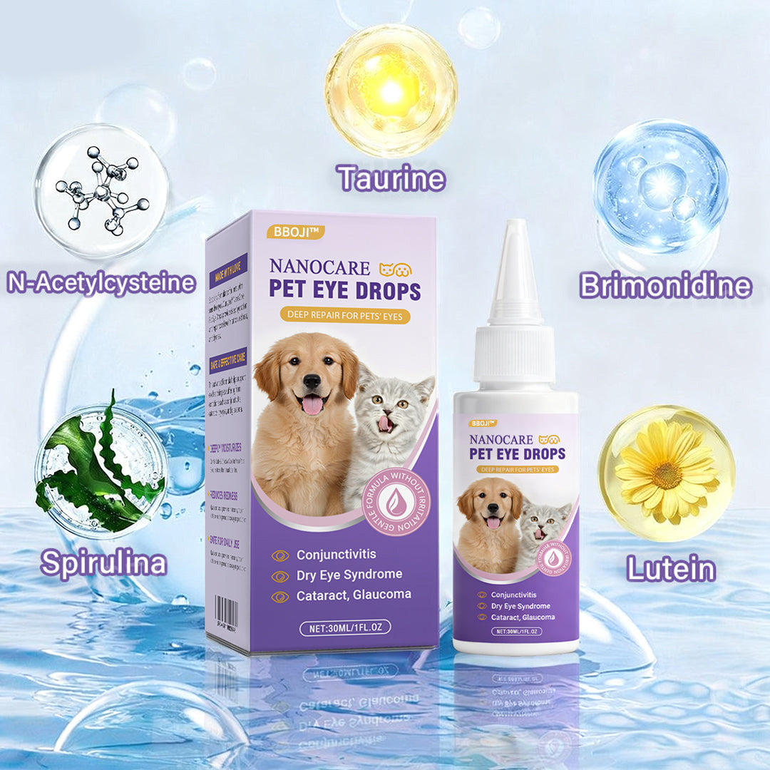 👩‍⚕️ BBOJI™ NanoCare Pet Eye Drops ☑️  Relieves Conjunctivitis, Dry Eyes, Cataracts, and Keratitis🐶