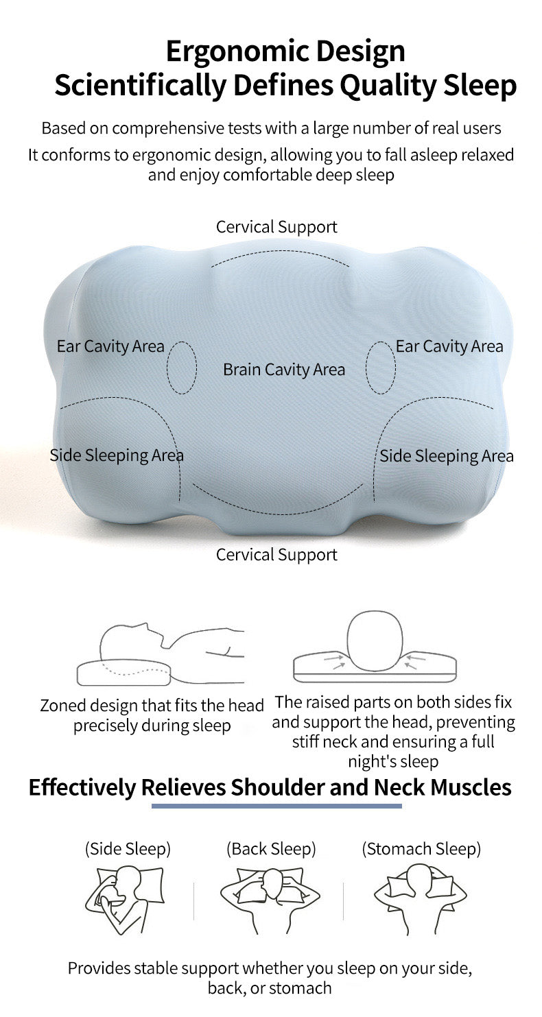 End Neck Pain: Ergonomic Pillow Adapts to Your Every Sleeping Position