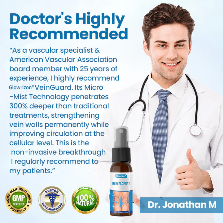 Glowrizon® VeinGuard Herbal Spray – Clinically Proven to Diminish Varicose Veins in Just 7 Days