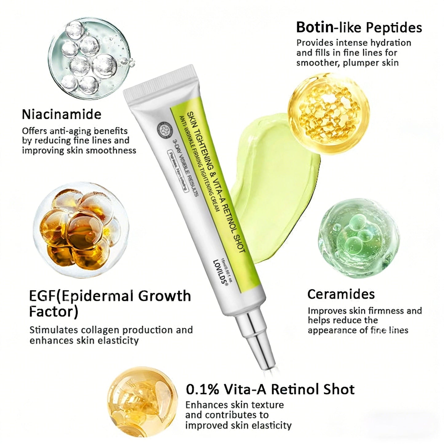 🧠👨‍⚕️Made and shipped from the USA 💫Lovilds® Botin & Vita-A Retinol Shot Wrinkle-Lift Tightening cream - Last Day Promotion 70% OFF