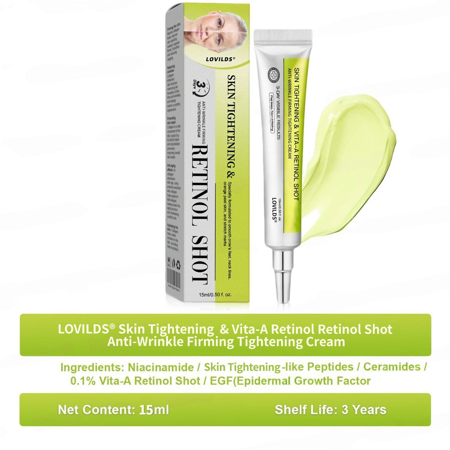 🧠👨‍⚕️Made and shipped from the USA 💫Lovilds® Botin & Vita-A Retinol Shot Wrinkle-Lift Tightening cream - Last Day Promotion 70% OFF