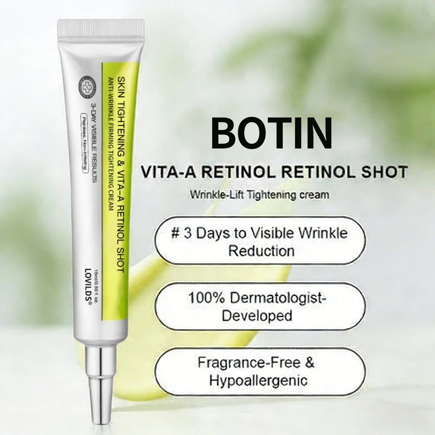 🧠👨‍⚕️Made and shipped from the USA 💫Lovilds® Botin & Vita-A Retinol Shot Wrinkle-Lift Tightening cream - Last Day Promotion 70% OFF