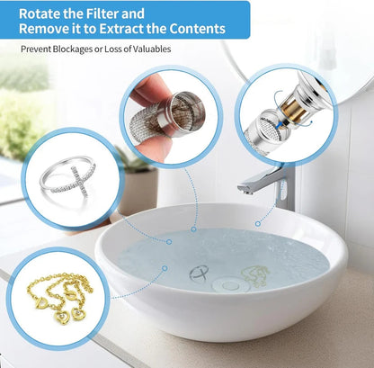 🔥Christmas Sale: Bathroom Sink  Universal Pop Up Sink Drain Filter