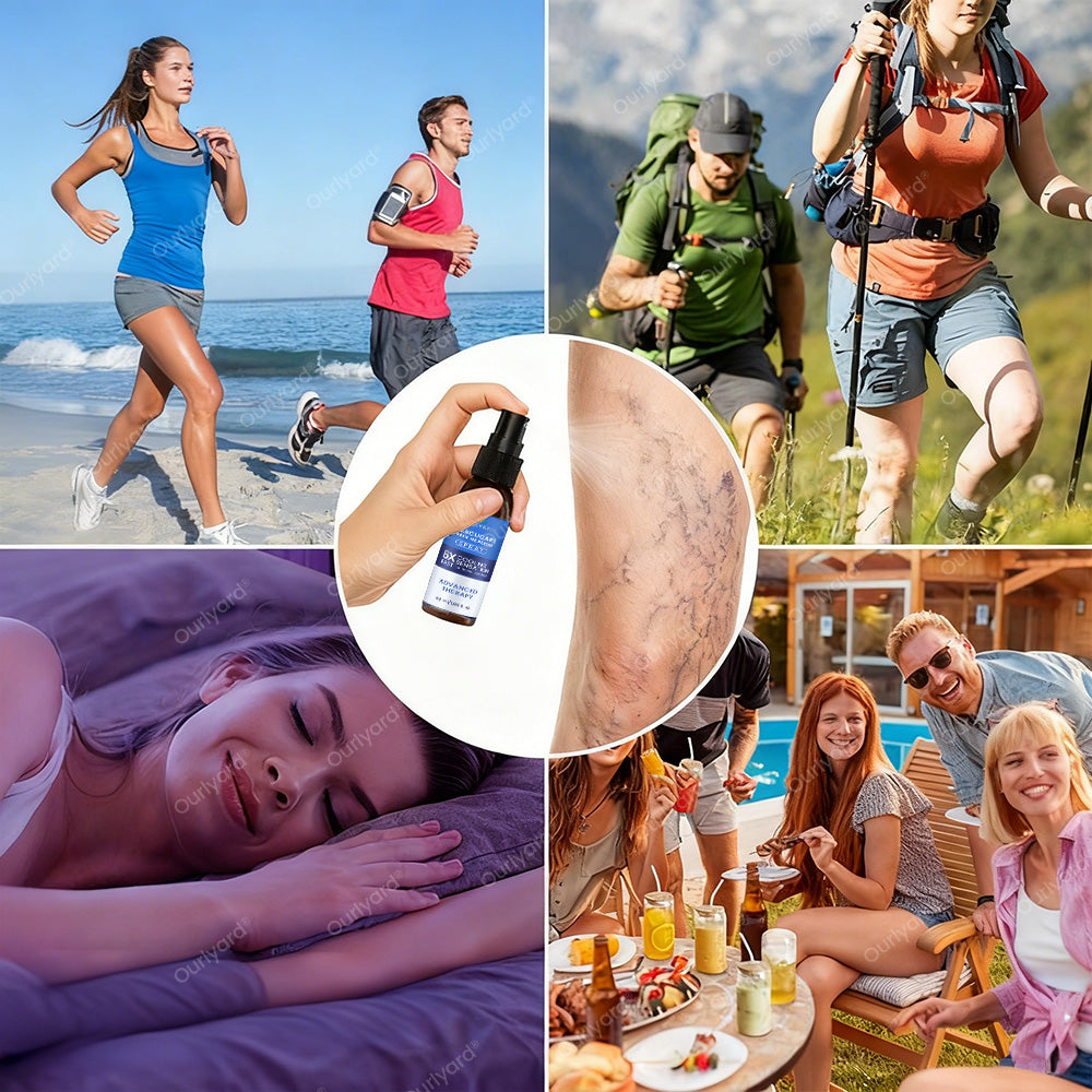 🇬🇧✅✅Ourlyard® VascuCare Vein Healing Spray(Designed for Varicose veins, Spider veins, Deep vein Thrombosis, Chronic venous insufficiency, Venous ulcers, Thrombophlebitis and other venous issues)