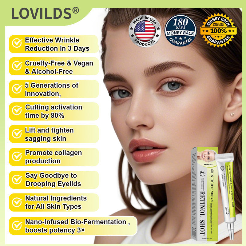 🧠👨‍⚕️Made and shipped from the USA 💫Lovilds® Botin & Vita-A Retinol Shot Wrinkle-Lift Tightening cream - Last Day Promotion 70% OFF