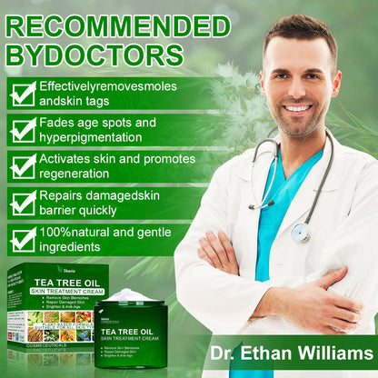 🔥Skavix™  Tea Tree Oil Skin Treatment Cream✅𝐅𝐃𝐀-𝐀𝐏𝐏𝐑𝐎𝐕𝐄𝐃 – Removes Skin Blemishes, Repairs Damaged Skin, Brightens & Anti-Ageing Care