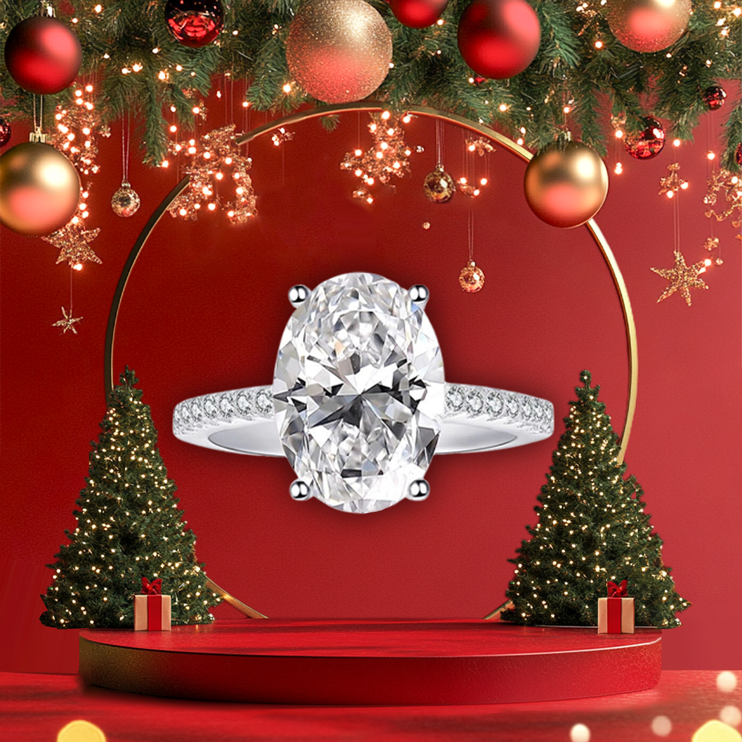 🎄 Christmas sale now🎄【 Official Brand Store 】Lymphatic Magnetic Therapy Germanium Diamond Ring